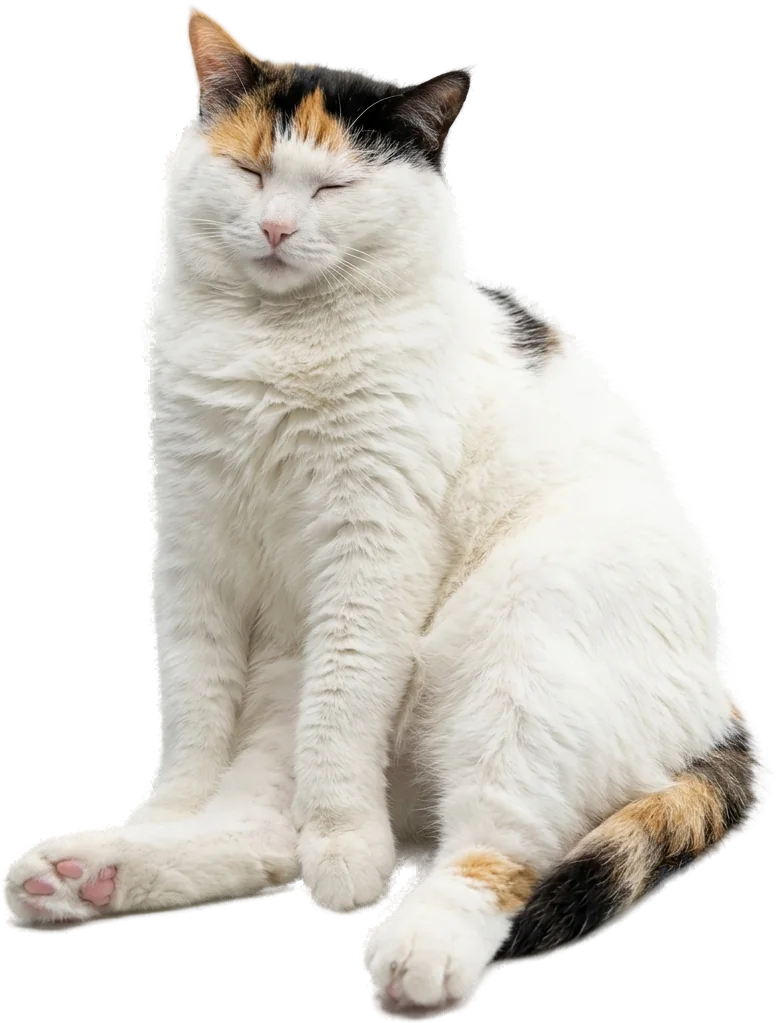 Un chat qui dort assis, comme une audience devant du contenu plate